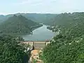 Lago Dos Bocas with dam