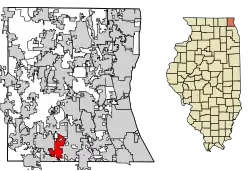Location of Kildeer in Lake County, Illinois