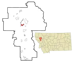 Location of Polson, Montana