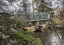 The Lake Whatcom control dam gates at the head of the creek