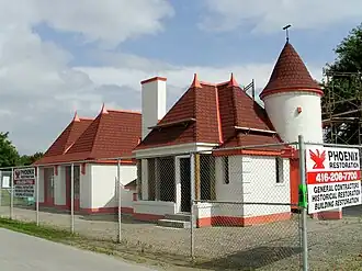 The old 'Joy Oil' 1930s-era Gas Station.