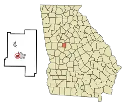 Location in Lamar County and the state of Georgia