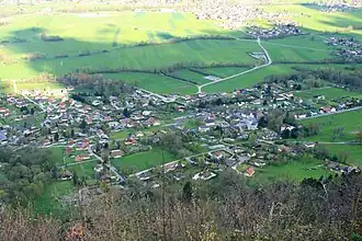 A view of Lathuile from the nearby hillside