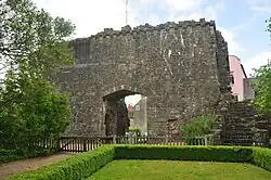 A stone gatehouse