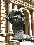 Bronze portrait bust of artist Lloyd Rees in Sydney
