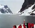 In the north entry of Lemaire Channel looking south, from the deck of the Hanseatic