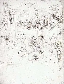 Study for The Adoration of the Magi, 1478–1481, Louvre, Paris