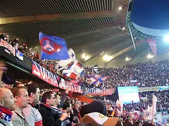 Les Supras Auteuil et les Authentiks lors de PSG 3-2 Lorient.