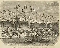 Grandstands of the Longchamp Hippodrome (1854)
