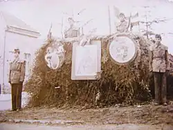 Levente members in Újtusnád, Northern Transylvania after the Second Vienna Award