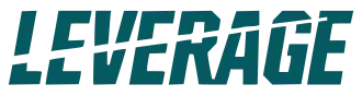 The word Leverage written in capital letters, with a diagonal line slicing through it.
