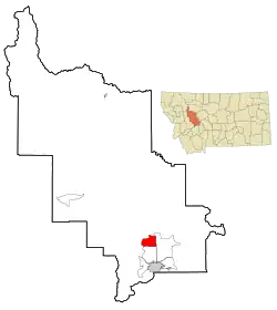 Location of Helena Valley Northwest, Montana
