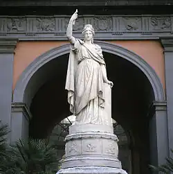 Image 33The statue of Italia turrita in Naples. Italia turrita is the national personification of Italy. (from Culture of Italy)