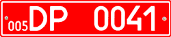 Former diplomatic plate (still valid)