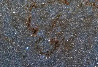 A small portion of a gigapixel color mosaic of the Milky Way's heart[60]