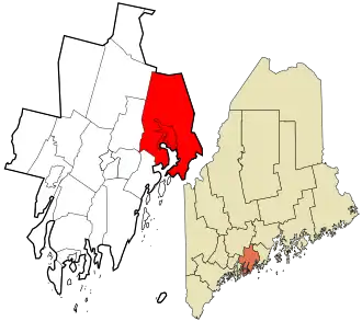 Location in Lincoln County and the state of Maine