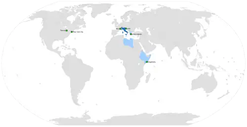 Image 52Linguistic map of the Italian language throughout the world   Official language   Secondary, widely spoken or understood   Understood by some due to former colonisation (from Culture of Italy)