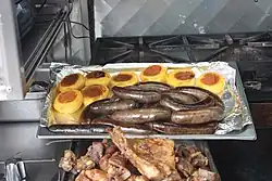 Llapingacho (pictured top) with chorizo