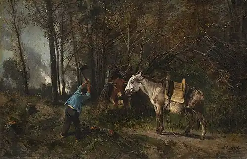 Wood Splitter in the Forest