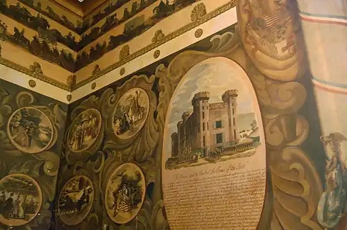 Detail of a mural at the Arsenal Building, New York City