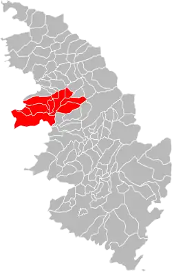 Location of Pays Ajaccien within the department