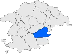 Map showing location within Ripollès