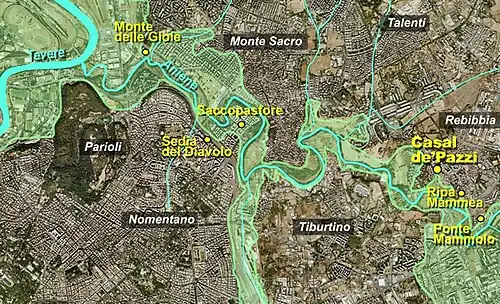 Paleolithic sites Tiber Valley - Aniene