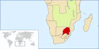 Location of Transvaal