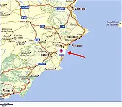 Location of Dolores in Comunidad Valenciana