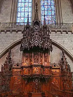 The pulpit in the nave