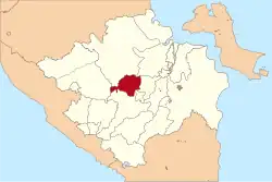 Location within South Sumatra