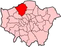Location of the London Borough of Barnet in Greater London