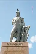 Lord Nelson's statue in Barbados, West Indies - November 2000 (close-up)