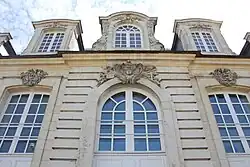 Ornamented openings on one of the two north façades.