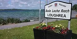 Signage at the entrance to Loughrea
