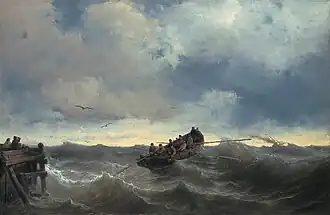 Louis Meijer Fishermen in a rowing boat 1857 [6]