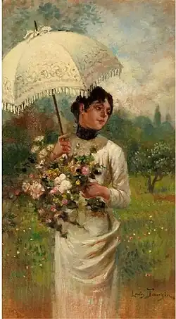 Jeune femme avec parasol, c. 1890