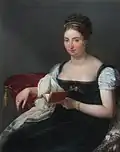 Portrait of a woman holding a book, 1814.