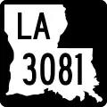 Louisiana Highway 3081 marker