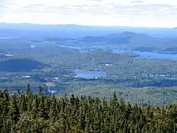 Lake Flower, Lower Saranac Lake and Boot Bay Mountain from McKenzie