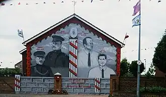 Loyalist mural in Ballymacarrett Road, east Belfast.