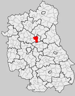 Location within the county and voivodeship