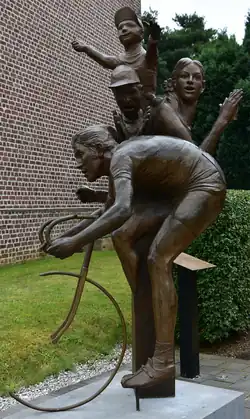 Statue of Eddy Merckx in Kiezegem, Belgium