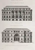 The north and south fronts of Luton Hoo as designed by Robert Adam