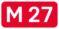 Highway M27 shield}}