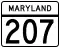 Maryland Route 207 marker