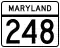 Maryland Route 248 marker