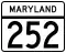 Maryland Route 252 marker