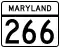 Maryland Route 266 marker