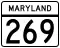 Maryland Route 269 marker